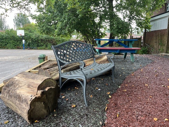 Friendship Bench (provided by Lazy Susan Furniture)